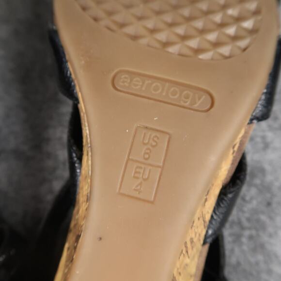 Aerology by Aerosoles Shoes Womens 6 Sandals Slingback Wedge Open Toe Comfort - Picture 10 of 11